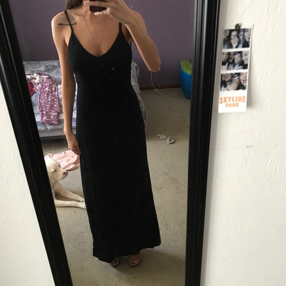 Black maxi dress